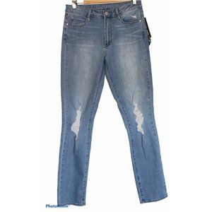 Articles of Society Women's Blue Distress High Rise Straight Jeans Sz 26 / 3